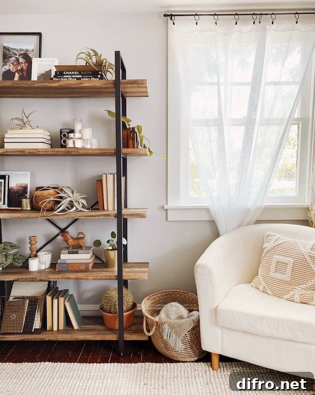 styled bookshelves