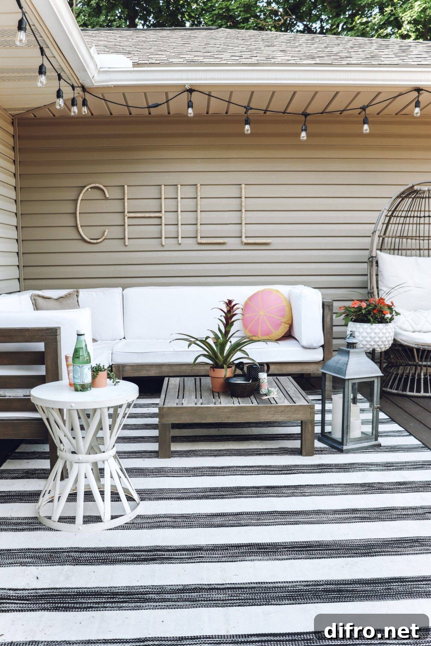 outdoor living space