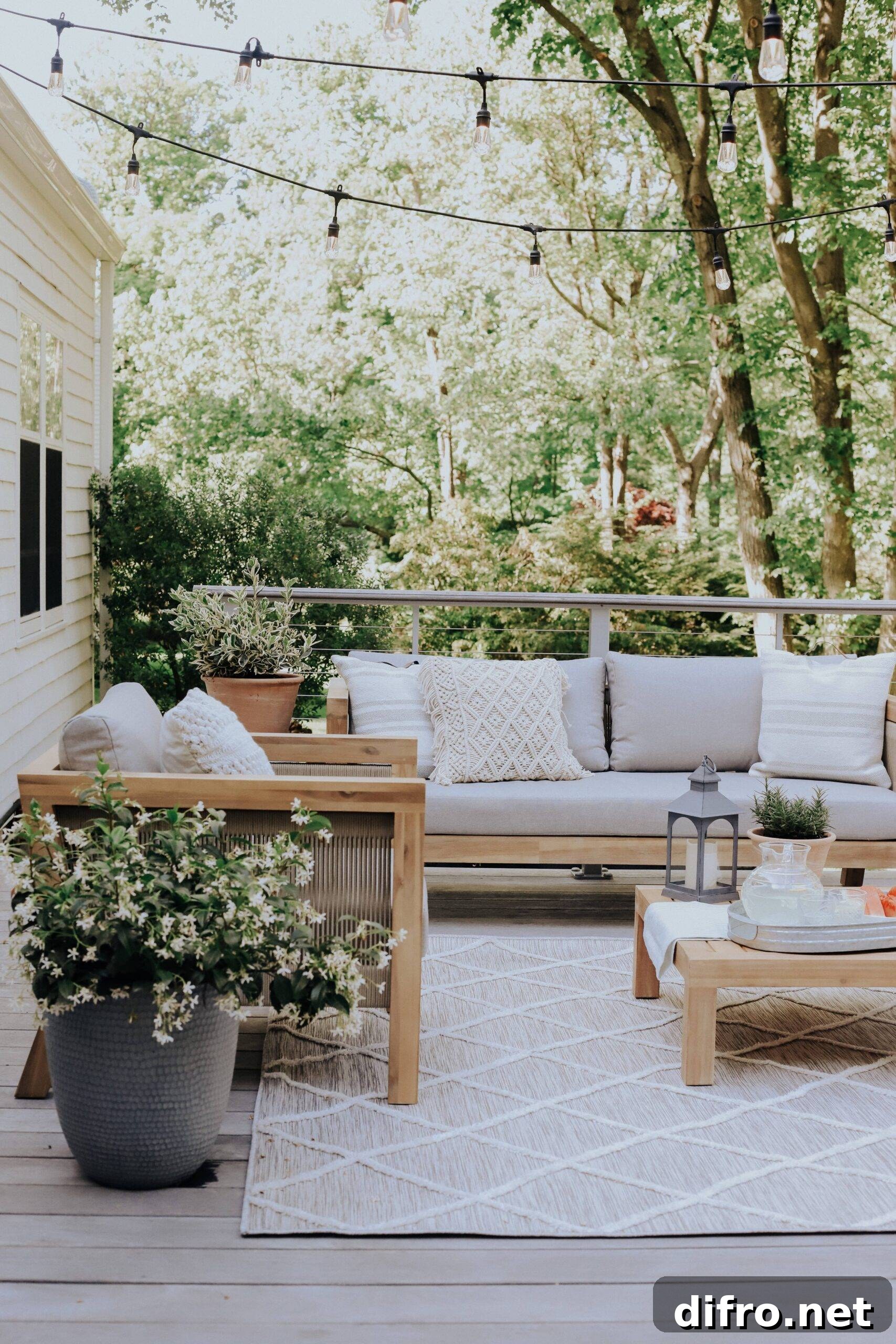 outdoor living space