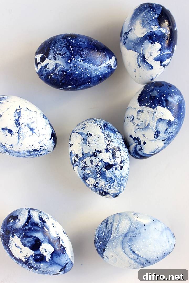 marbled Easter eggs