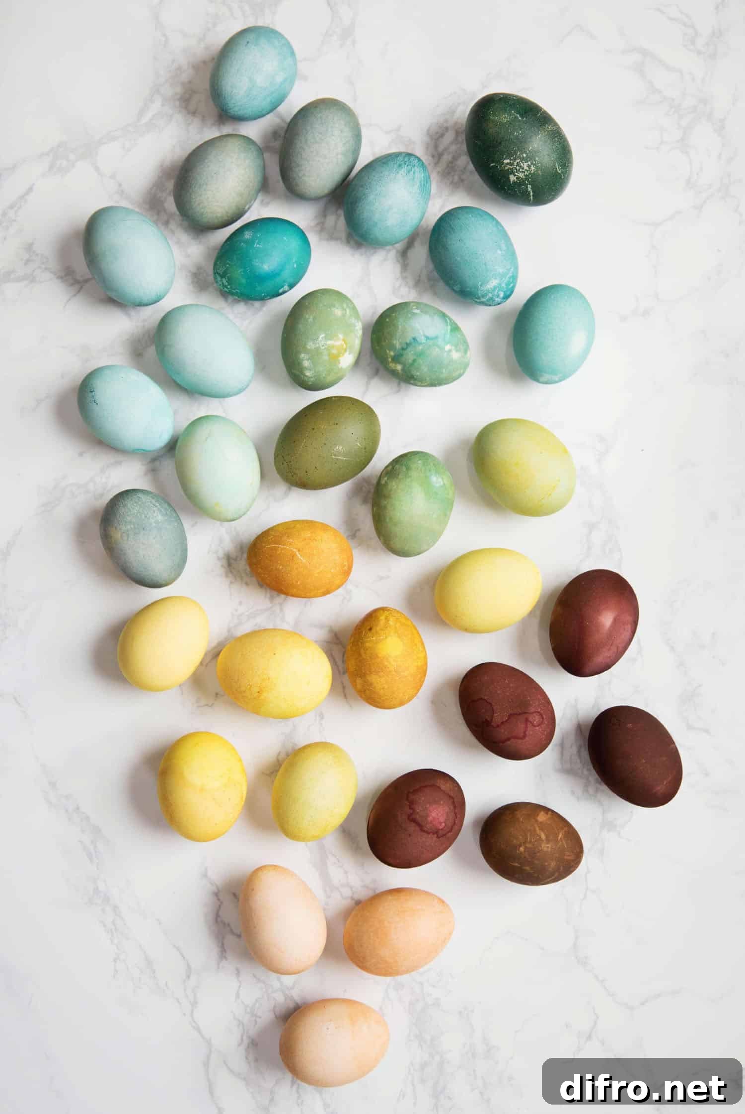Easter eggs natural dye