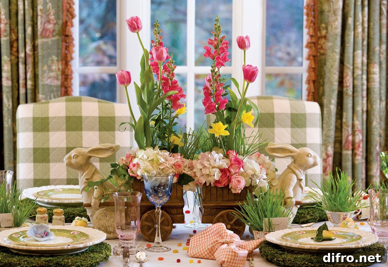 spring flower arrangement