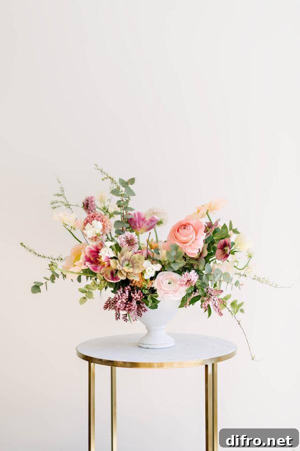 spring flower arrangement 