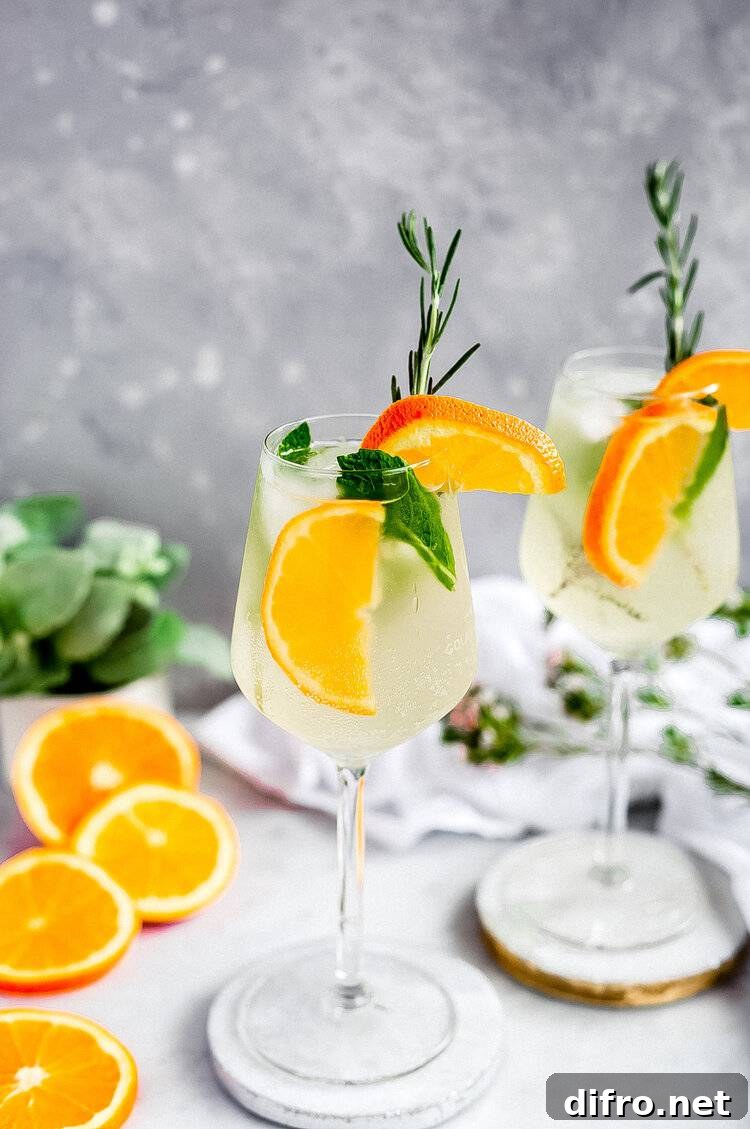 cocktail with orange slice