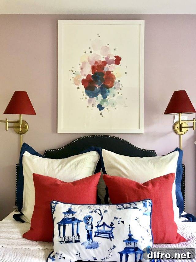Interior with red accents