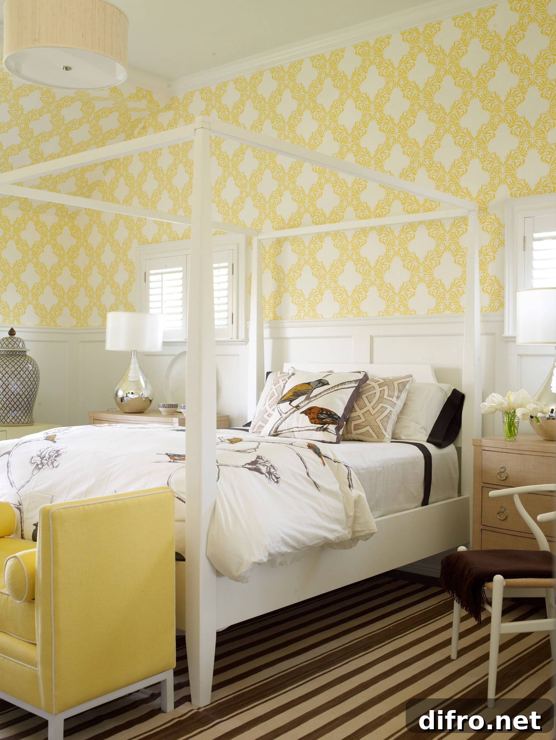 Yellow-accented room