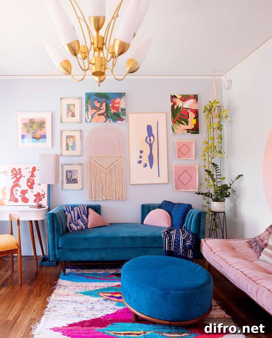 Blue interior design