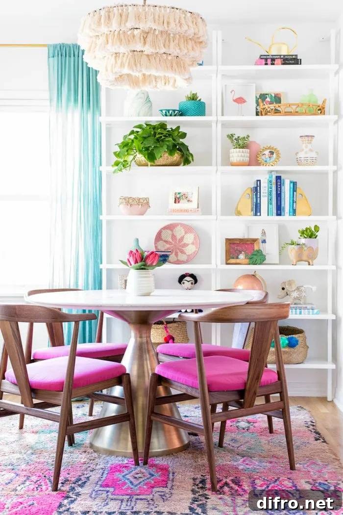 Purple dining room