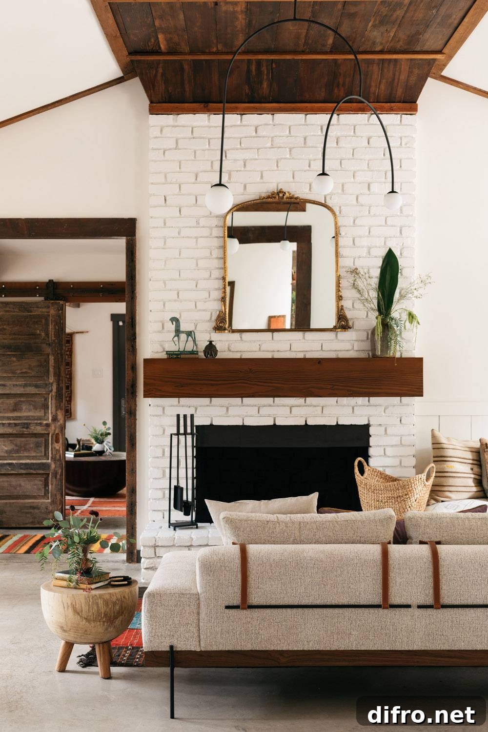 mix new and old rustic chic