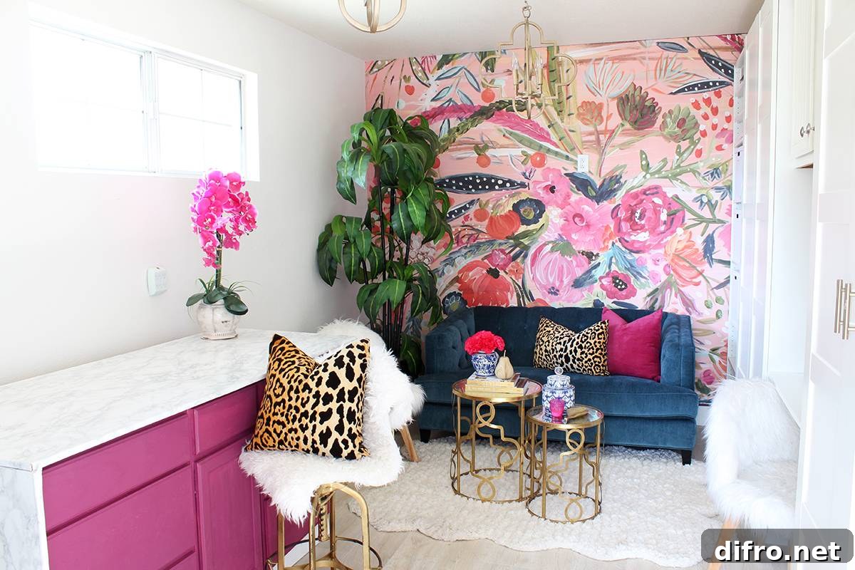 floral focal wall