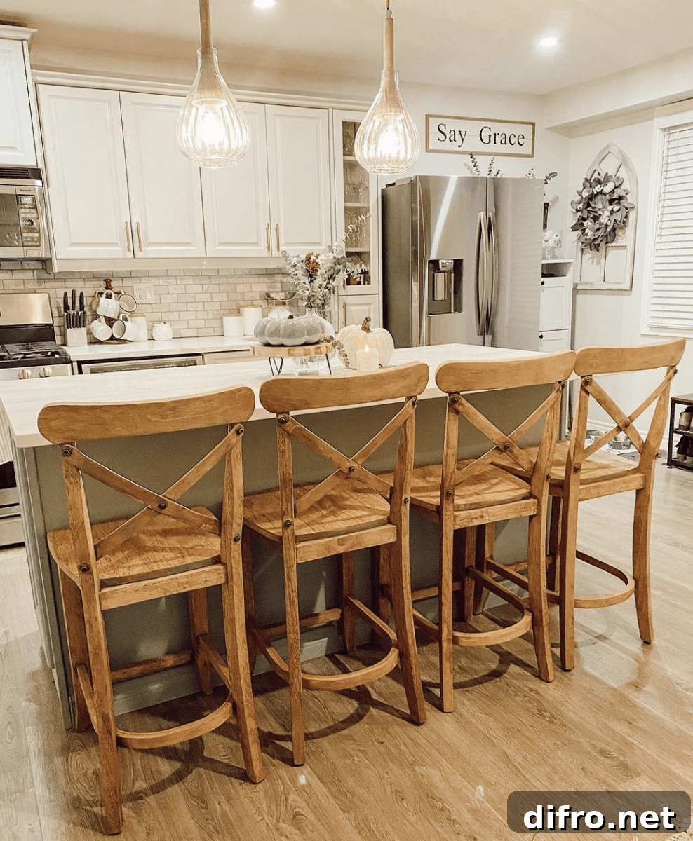 Natural wood furniture and stone accents in interior