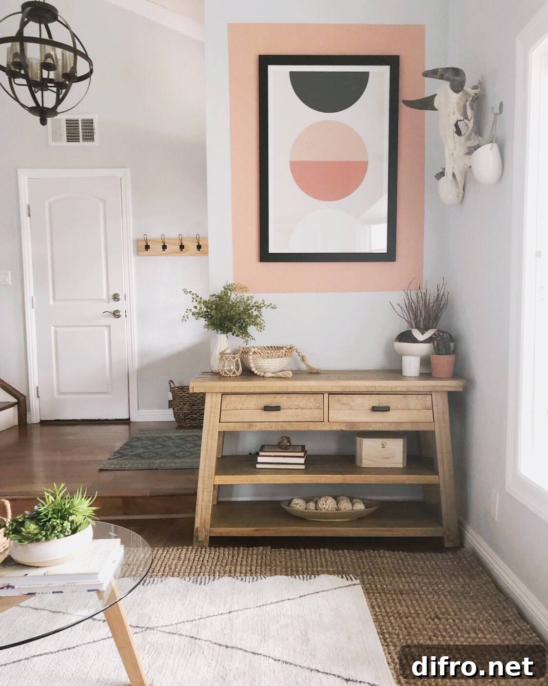 Bright, layered interior with statement décor