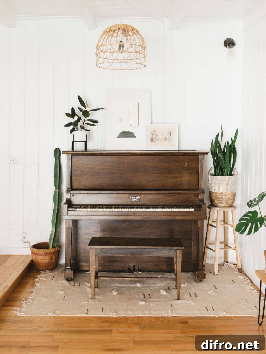 Cozy living area with a meaningful heirloom chair