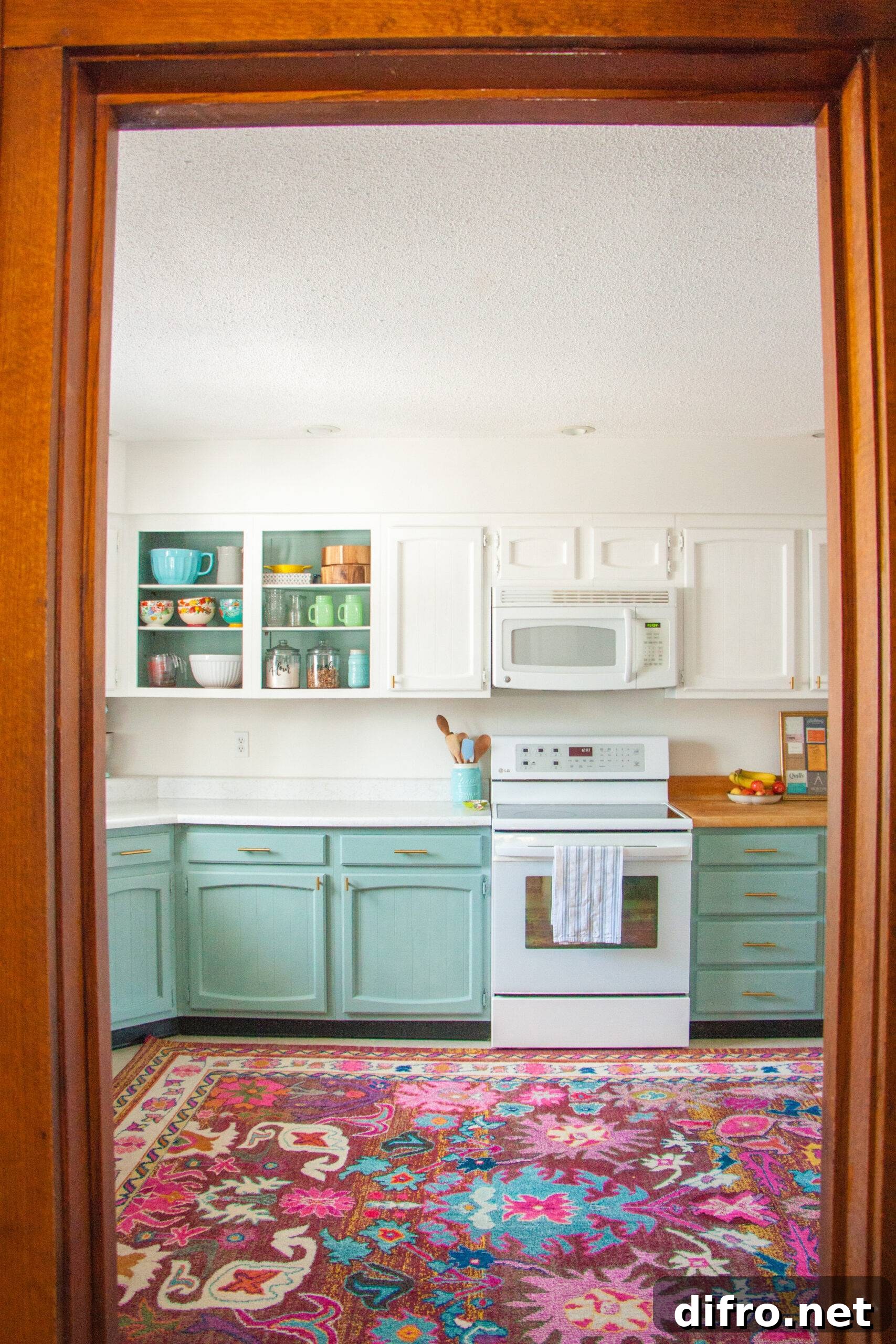 Colorful kitchen rug
