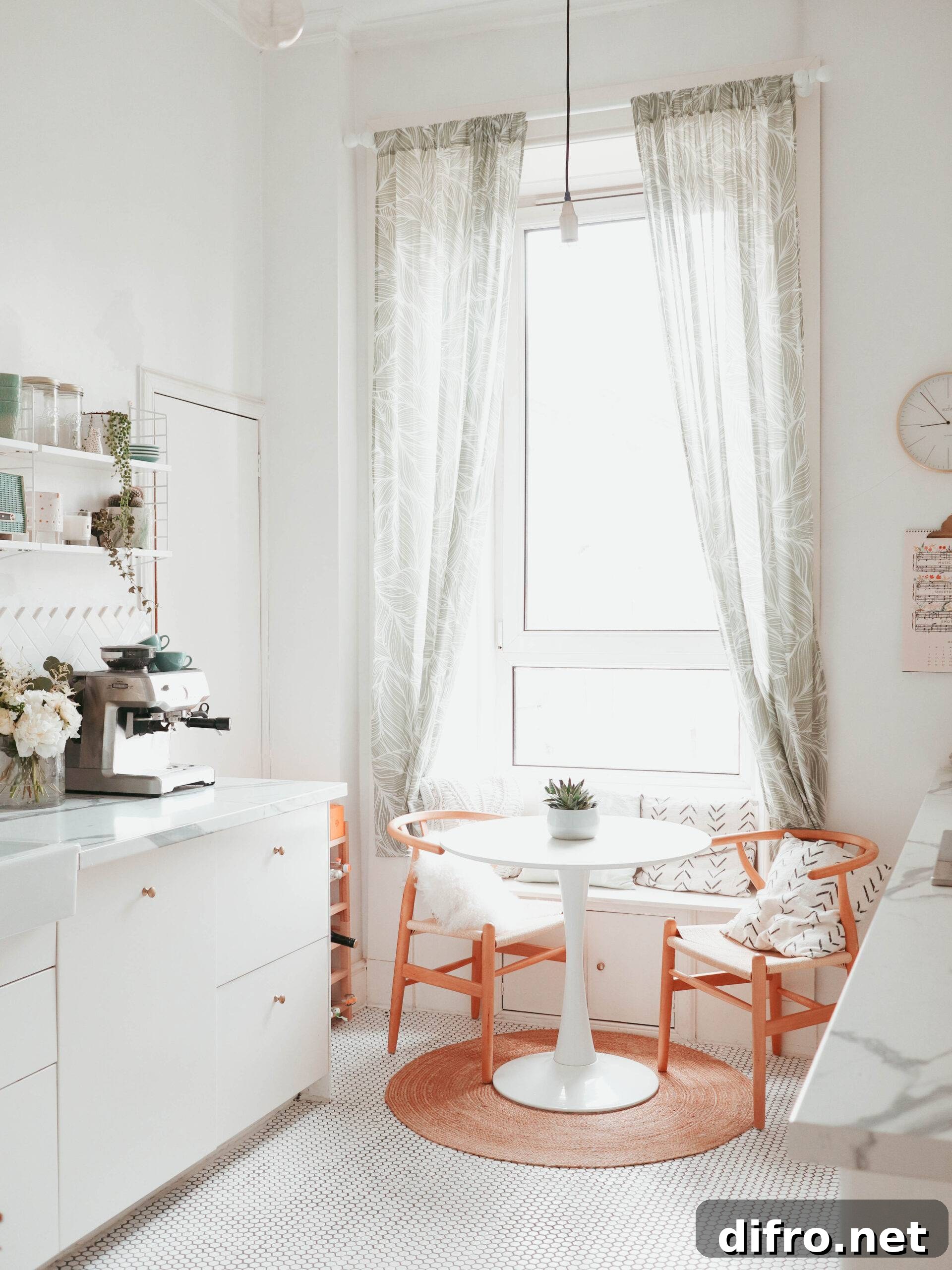 Breakfast nook in kitchen
