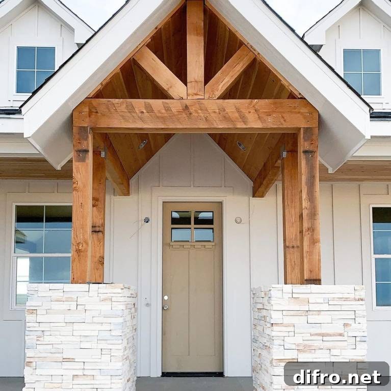 beige exterior with wood details