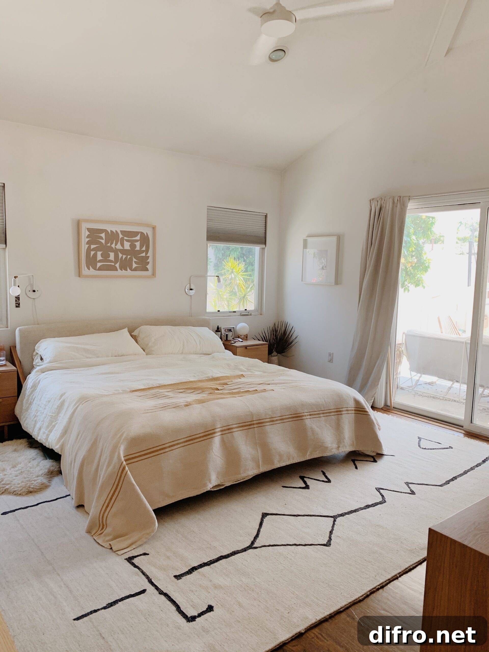 Duvet covers in a styled bedroom