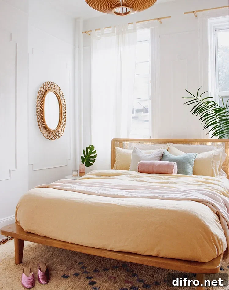 Layered pillows on a bed