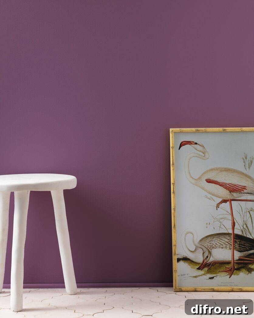 Aubergine paint sample