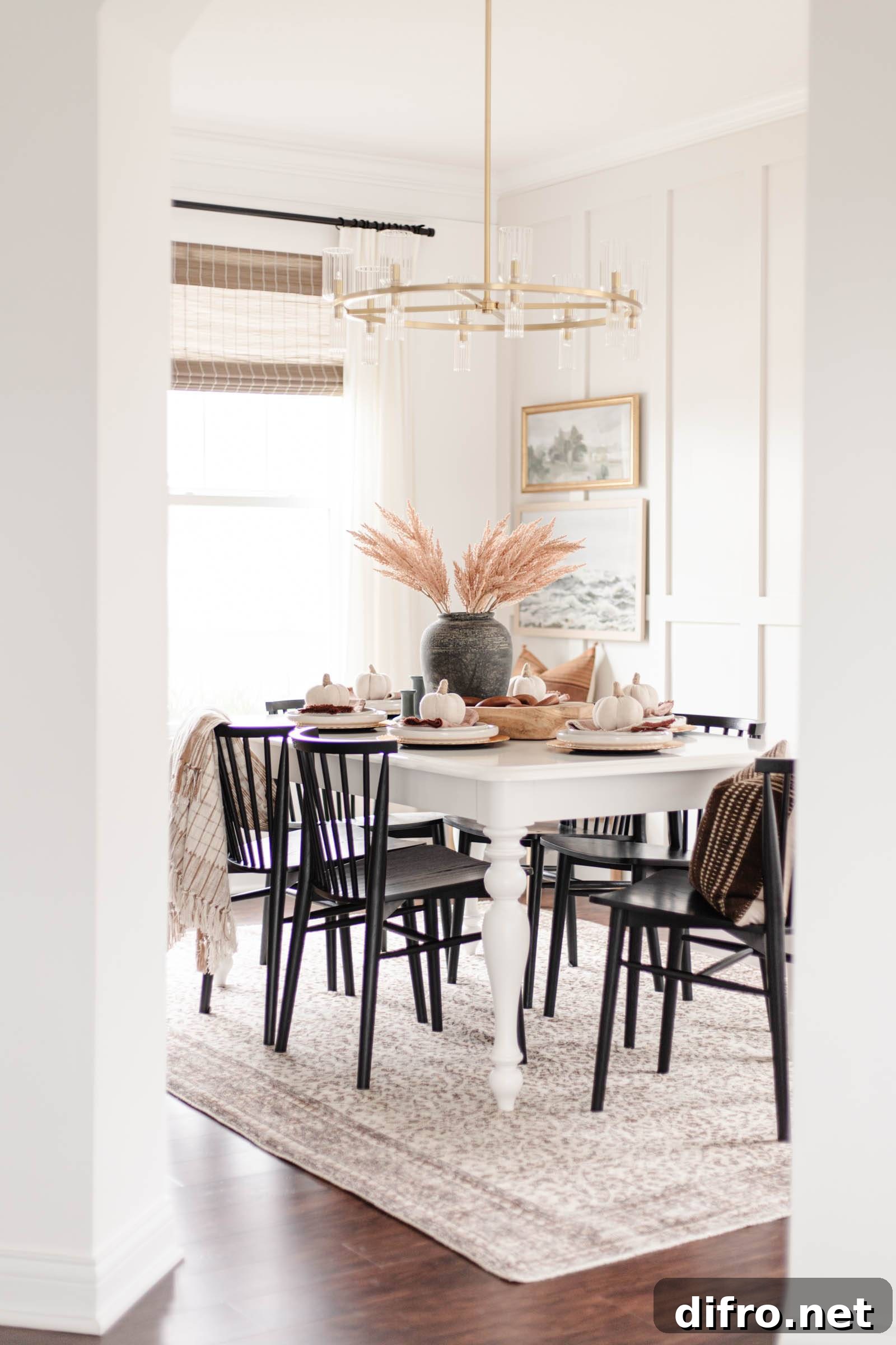 Simple fall tablescape
