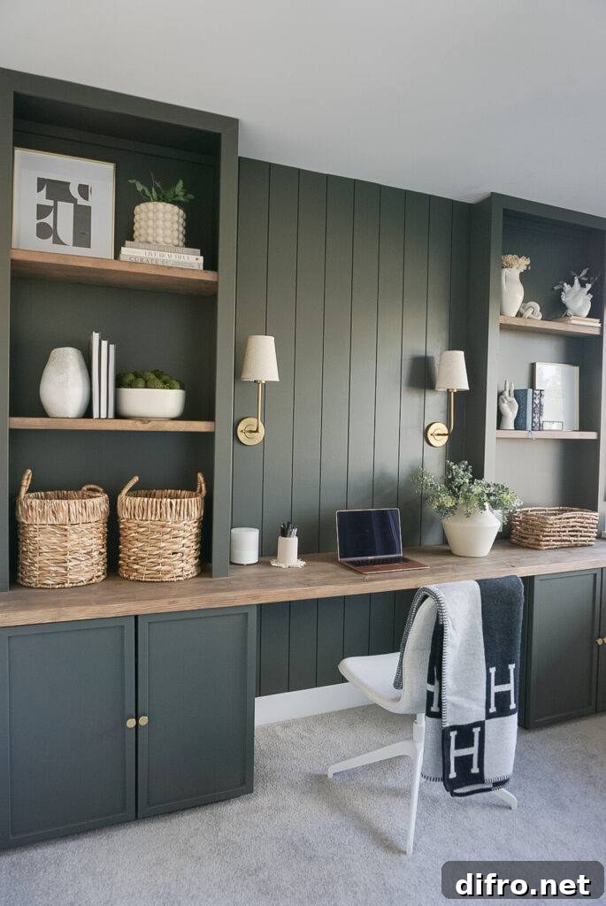 Calming green study
