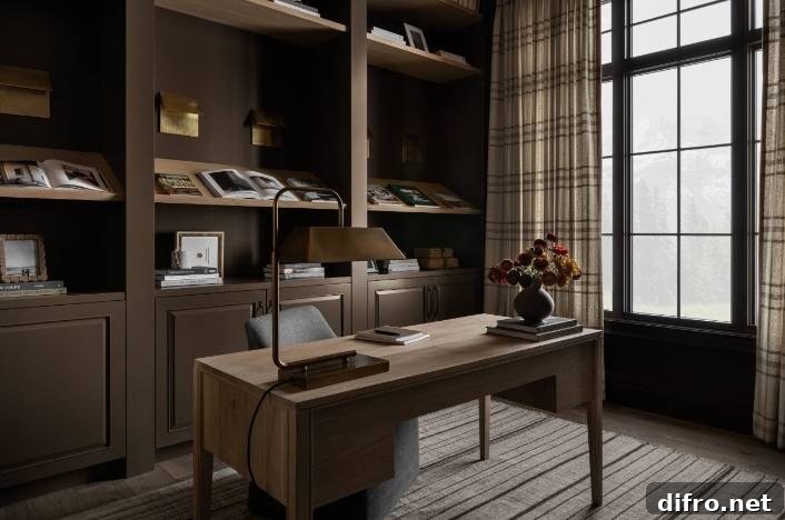 Brown home office