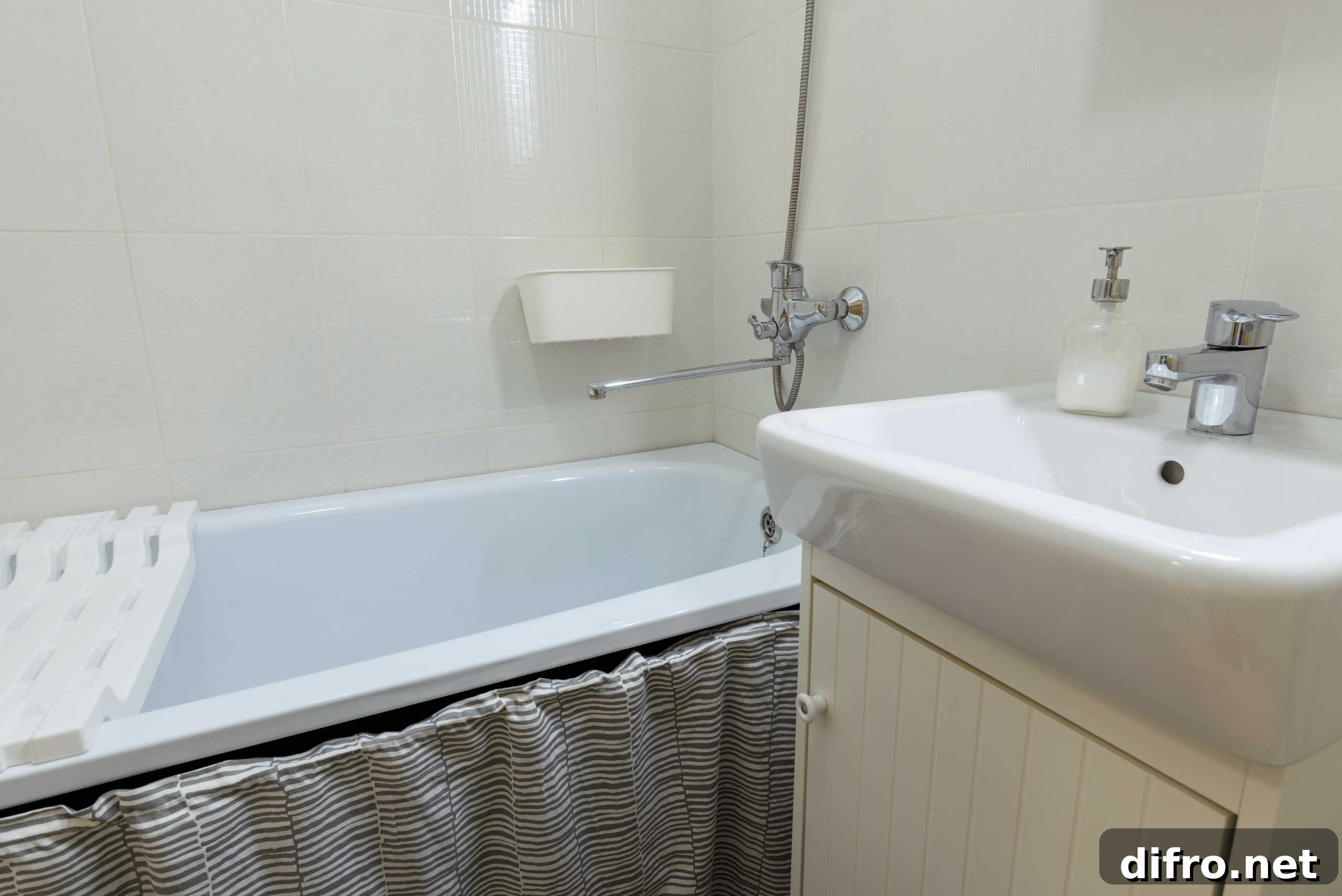Bathroom with sink and tub.