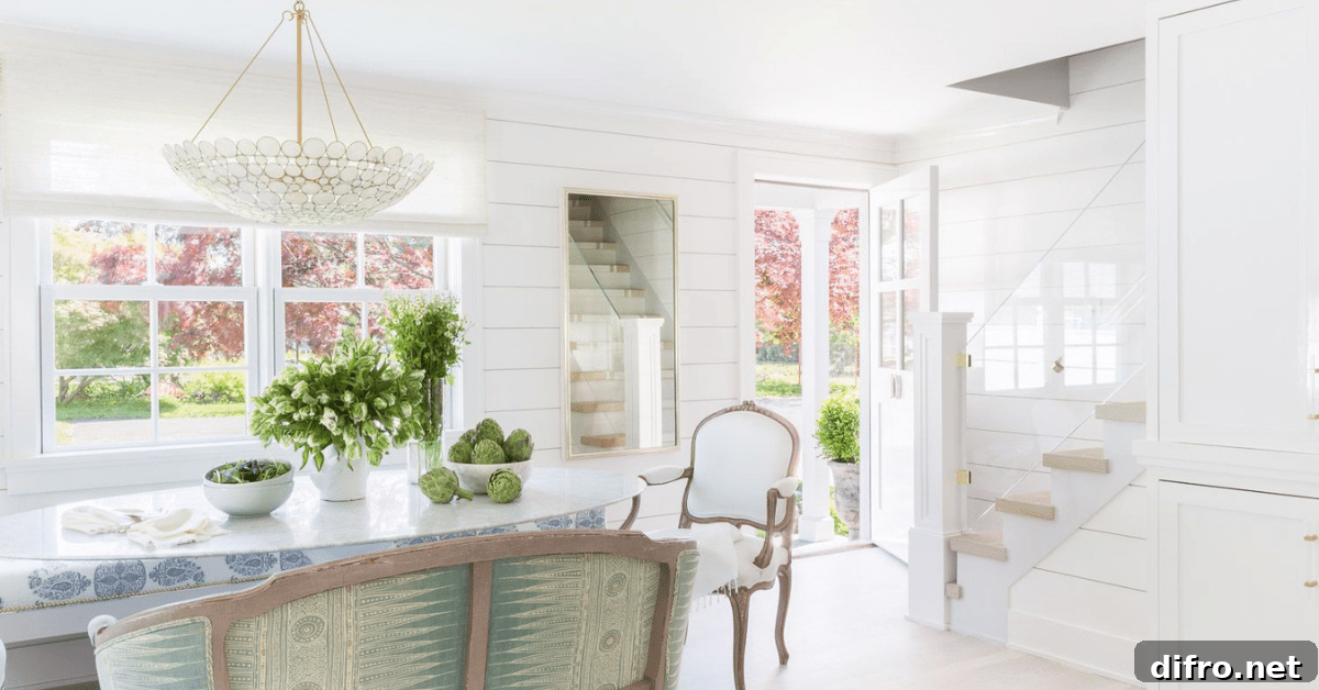 Interior living area of a Cape Cod styled house.
