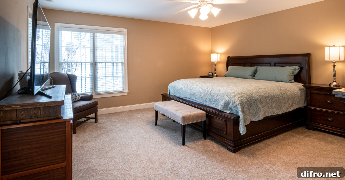 Wall-to-Wall Carpet for Your Home: Benefits, Drawbacks, and Tips 8 Bedroom with wall-to-wall carpet.
