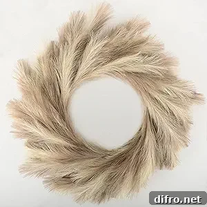 papmass grass wreath for front door