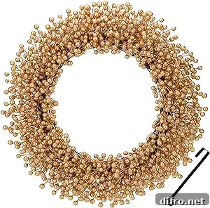 gold berry christmas wreath