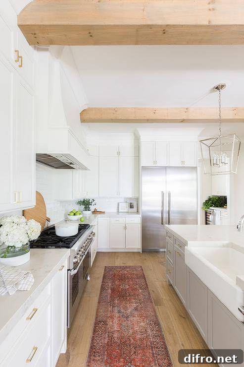 Crisp and clean kitchen in the Hilltop Home