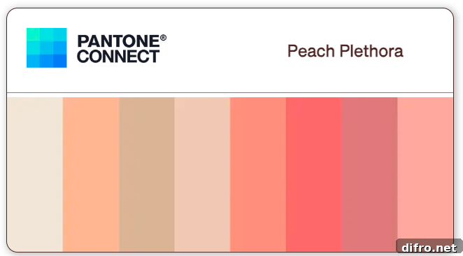 Color palette for Peach Fuzz 13-1023