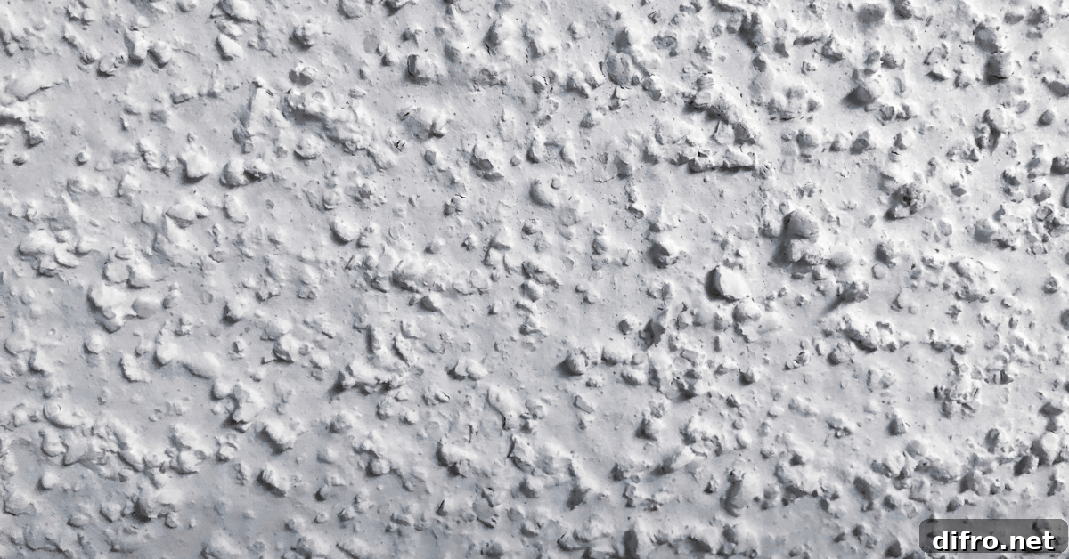 White wall with popcorn texture.