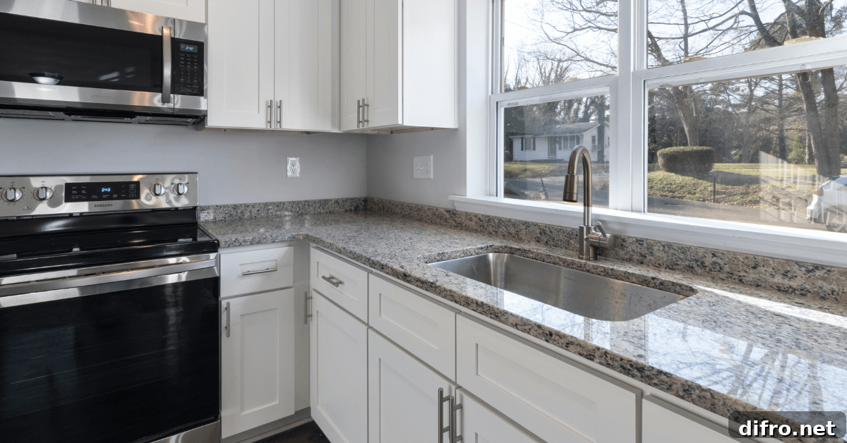 Stainless steel kitchen sink.