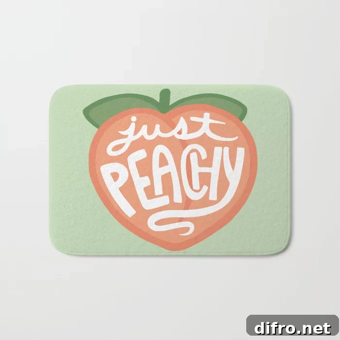 just peachy bath mat society 6 product photo