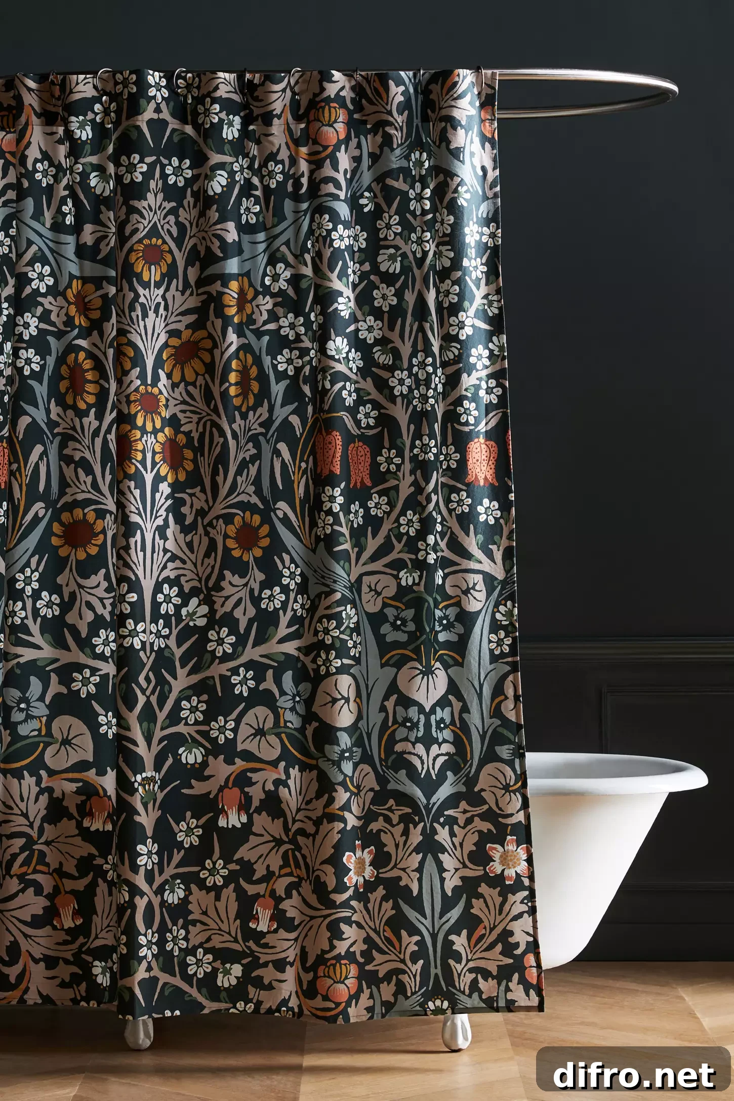 shower curtain from anthropologie dark colours