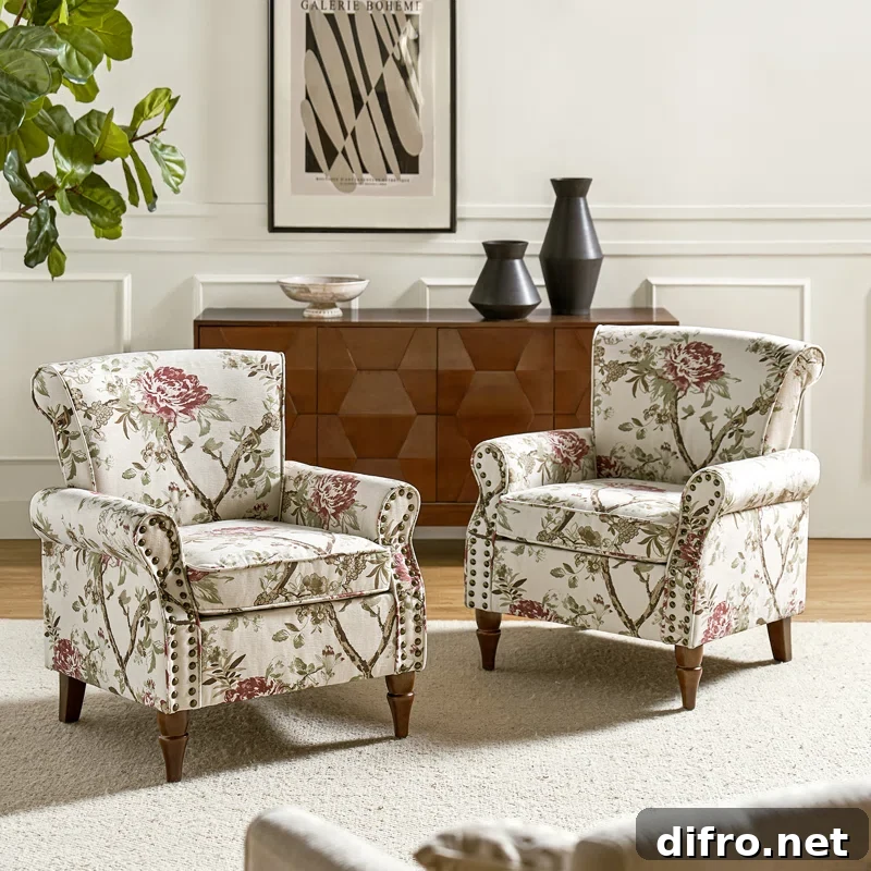 floral armchairs wayfair product photo