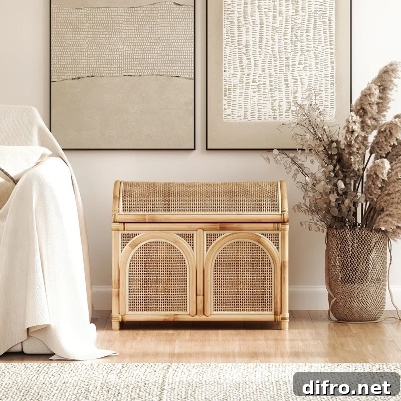 wicker trunk product photo for wayfair