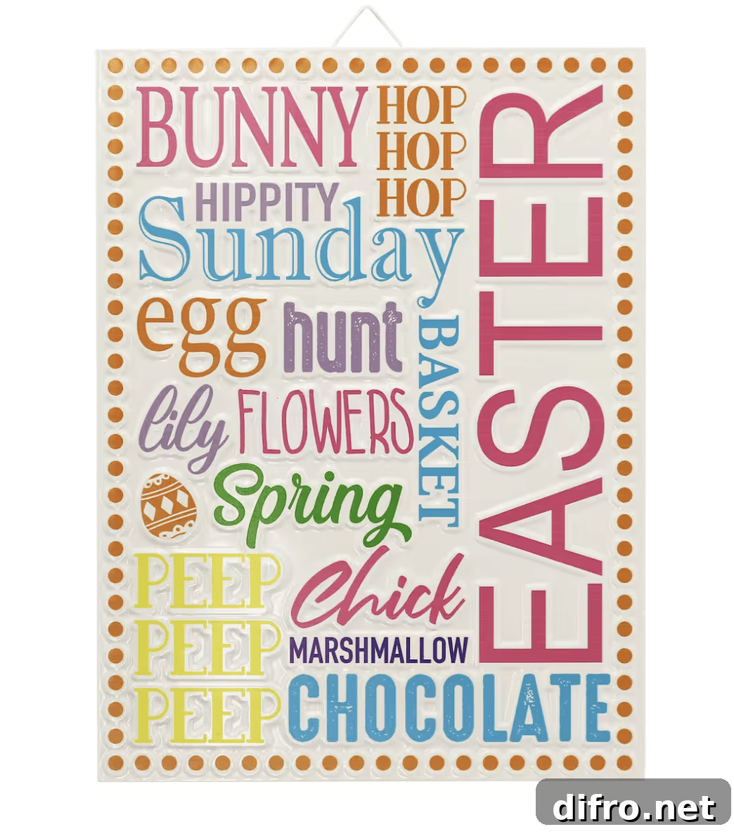 wall sign easter sentiments