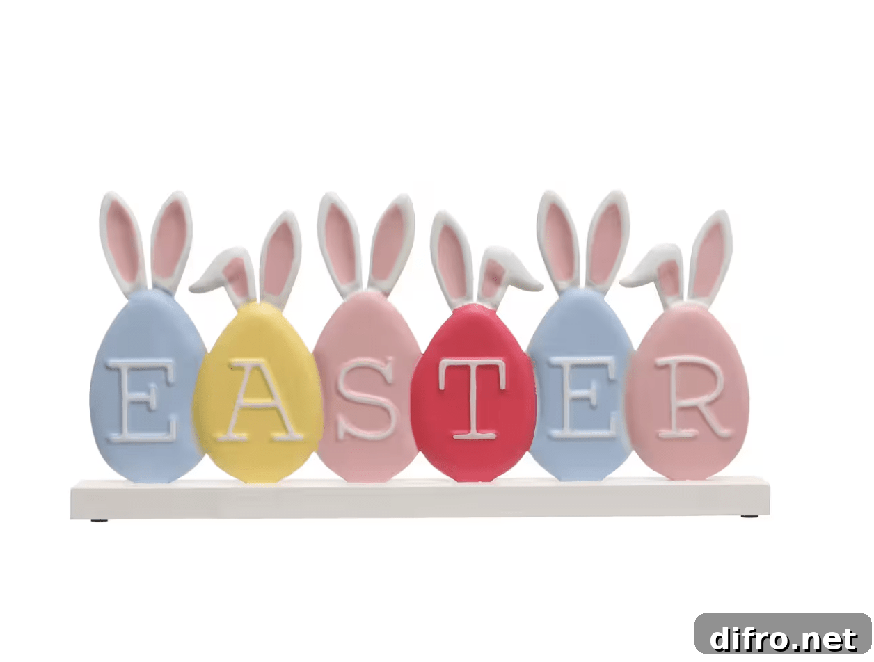 easter egg table top sign