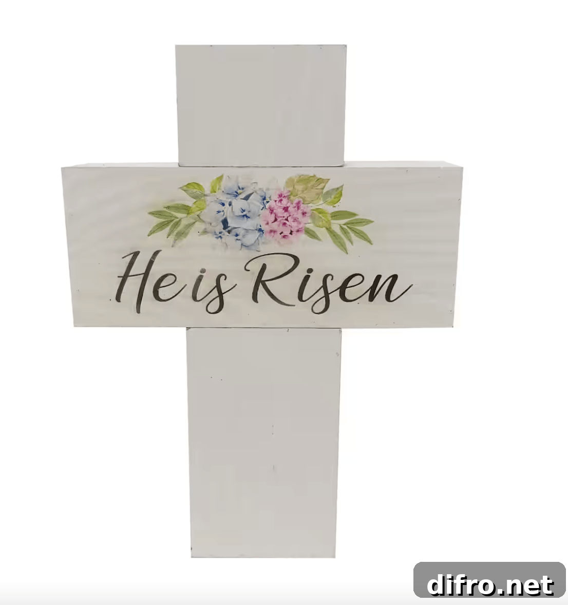 He is risen cross table top decor