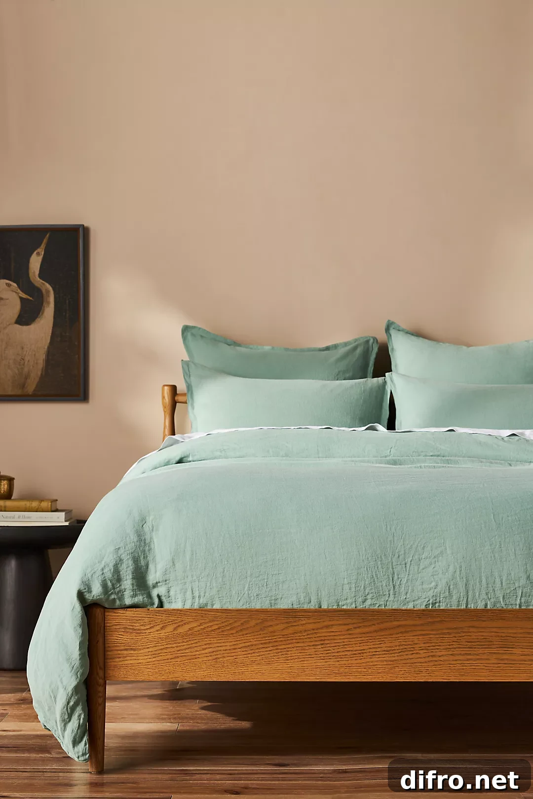 sage green bedding product photo