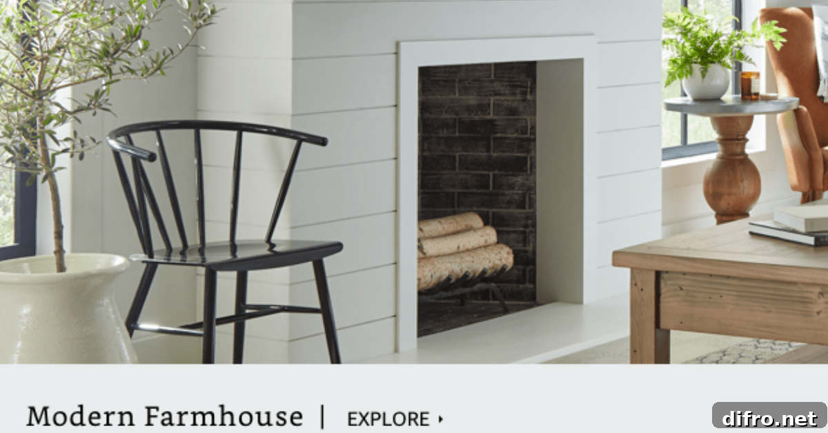 Modern farmhouse living room.