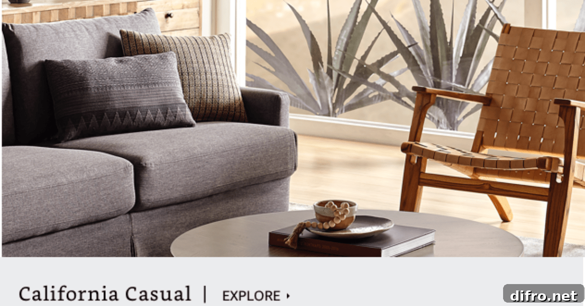 California casual living room.