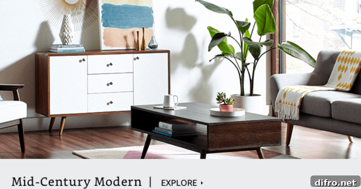 Mid-century modern living room.