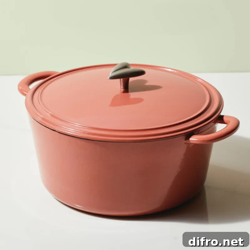 pink rosewood dutch oven with heart-shaped handle