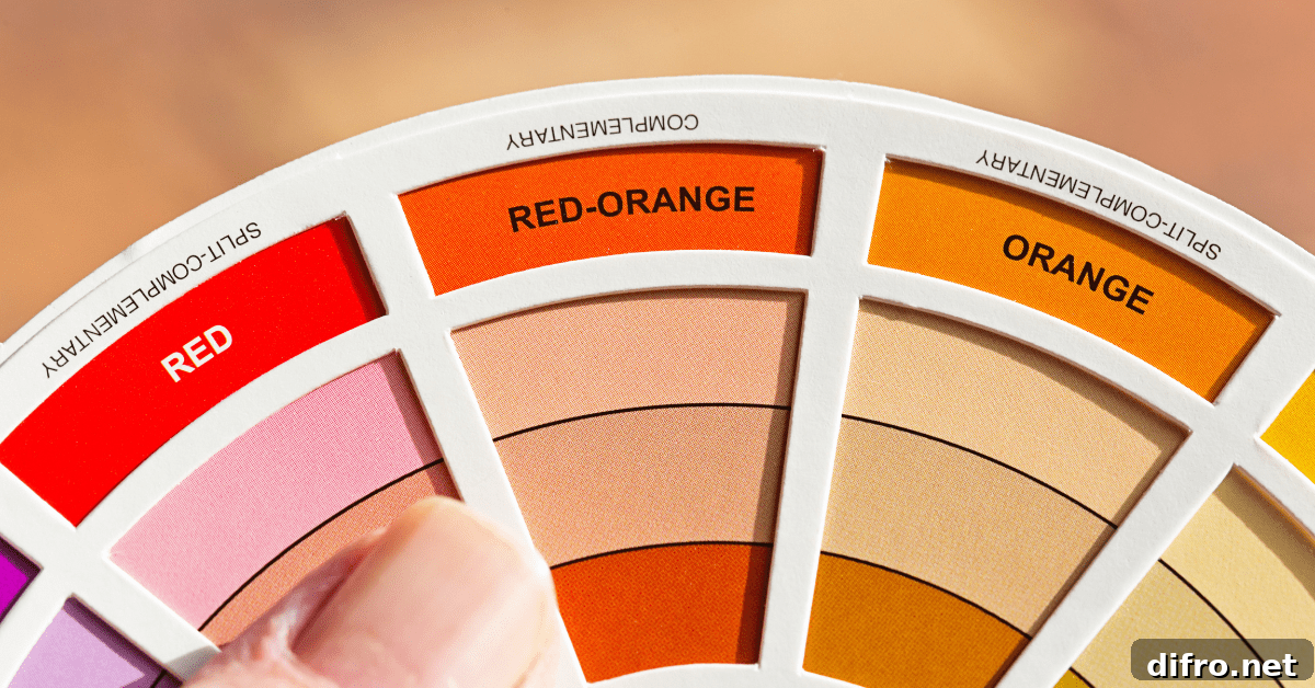 A color wheel with various colors and shades.