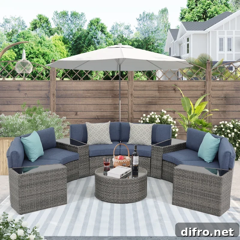 outdoor seating with umbrella