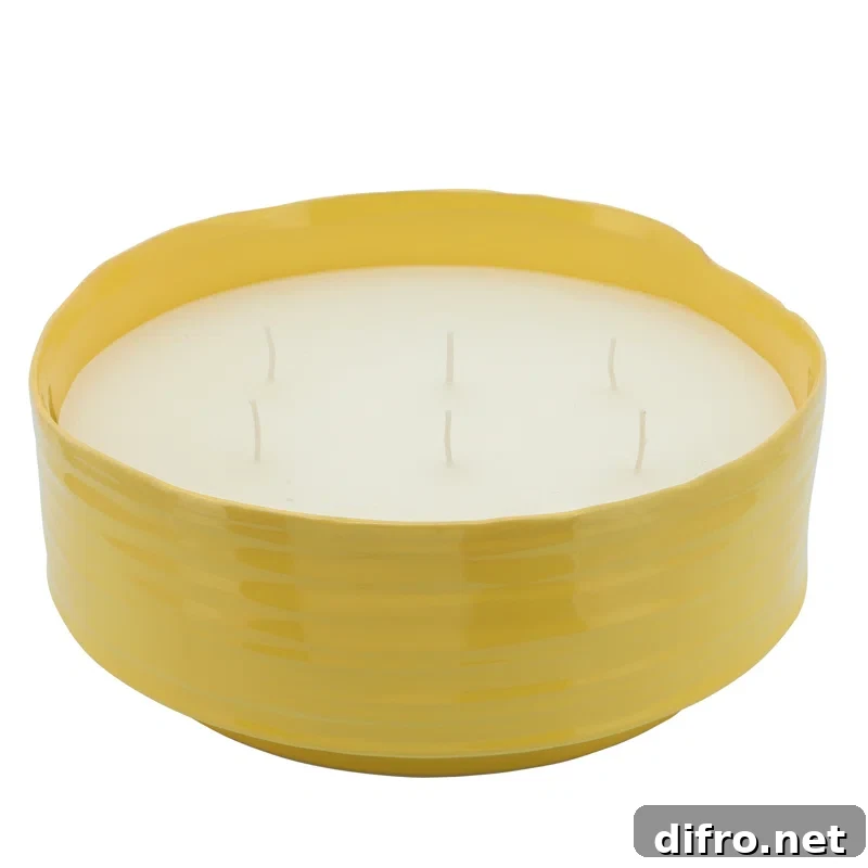 yellow citronella candle
